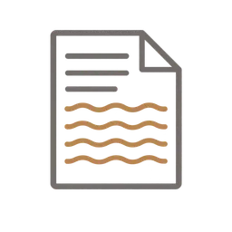 Feuille de papier avec des lignes et des ondulations représentant une documentation.