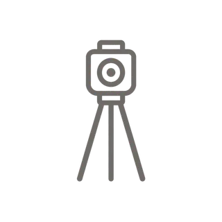 Appareil de mesure topographique sur trépied.