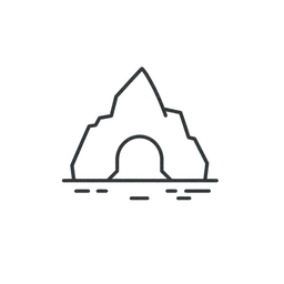 Grotte, symbole des cavités souterraines.