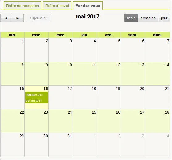 Calendrier partagé