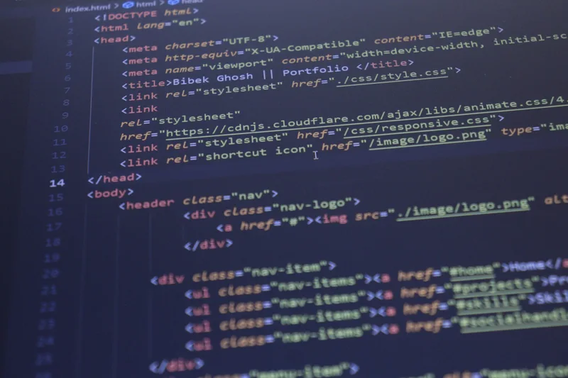 Source code on screen for hands-on technical learning