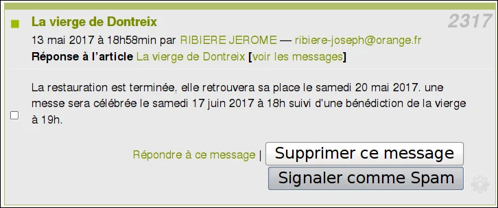 Gestion du forum - Ătape 1