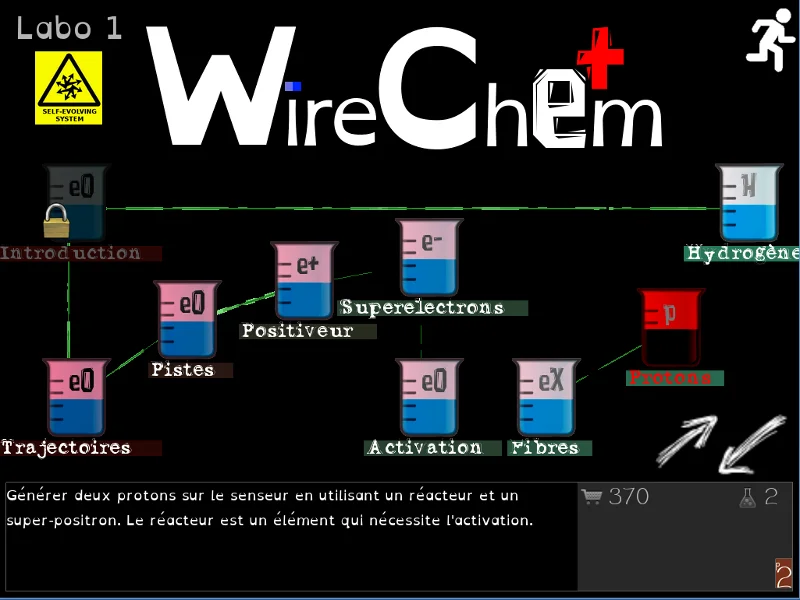 Ecran de sélection des niveaux