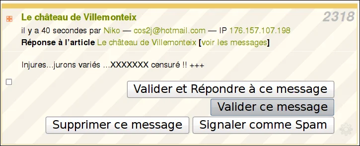 Gestion du forum - Ătape 2