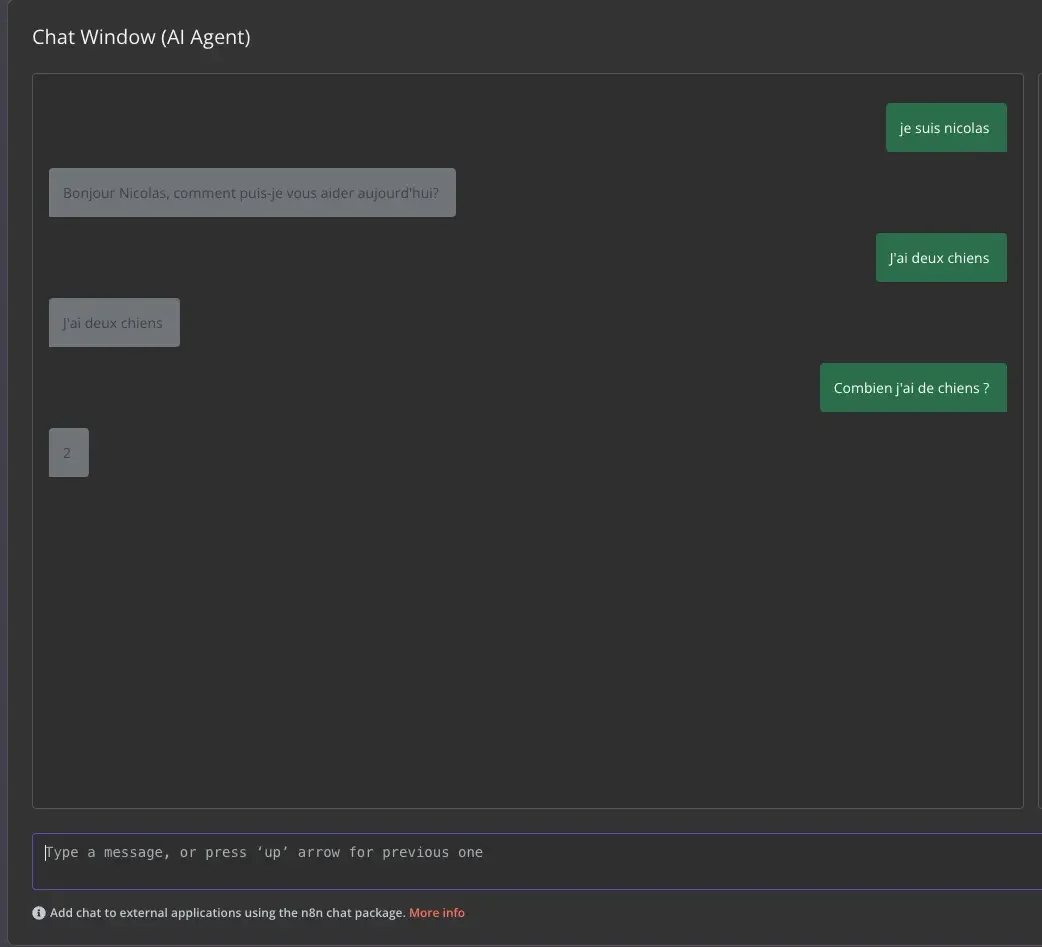 Chatter avec l'IA