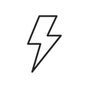 Éclair, symbole de l’énergie et des exploitations.