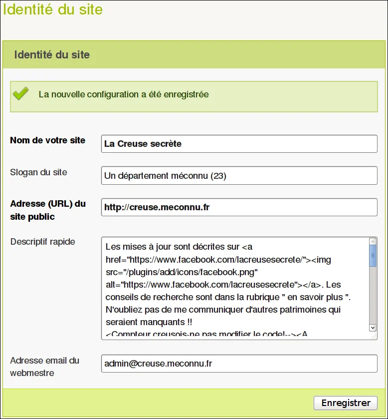 Identité du site