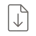 Document avec une flèche de téléchargement symbolisant la livraison.