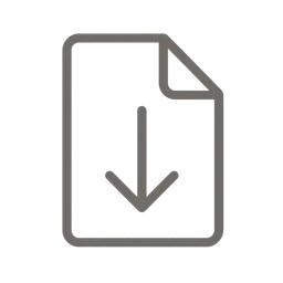Document avec une flèche de téléchargement symbolisant la livraison.